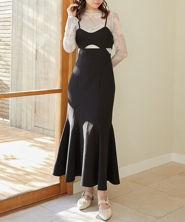 カッティングキャミワンピース