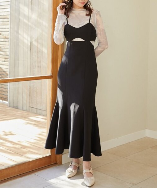 カッティングキャミワンピース