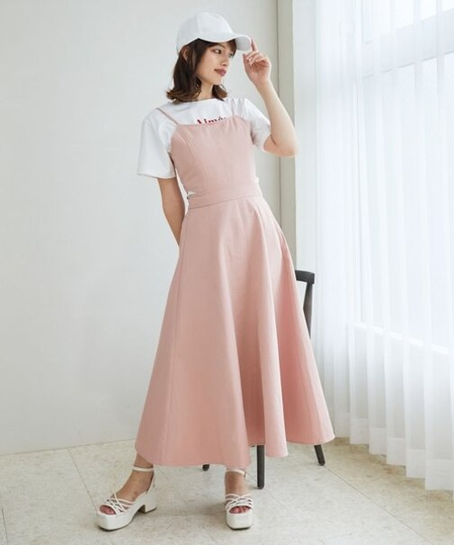 サイドスリット2wayキャミワンピ