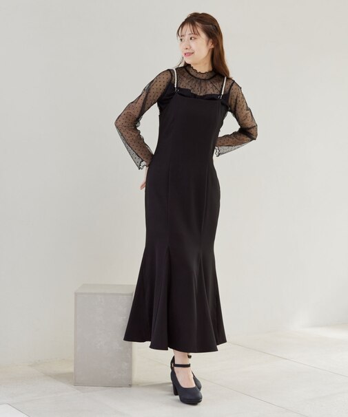 ☆2WAYパールキャミワンピース