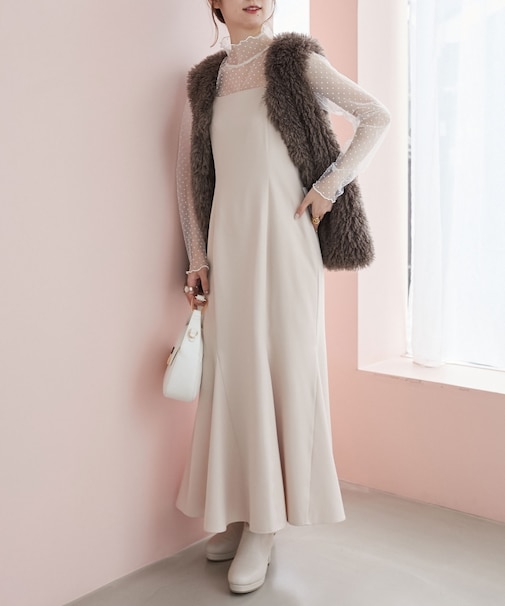 ☆2WAYパールキャミワンピース