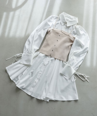 ビスチェセットミニシャツワンピース