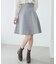 バックレースアップひざ丈スカート