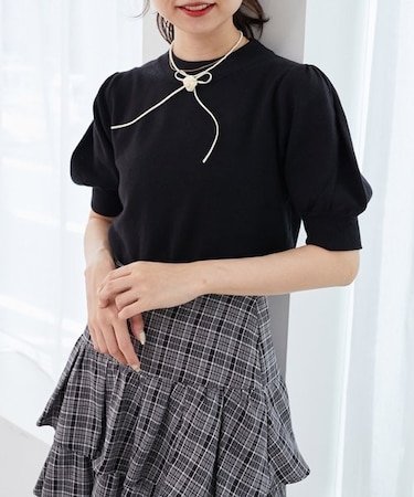 パフスリーブニットプルオーバー