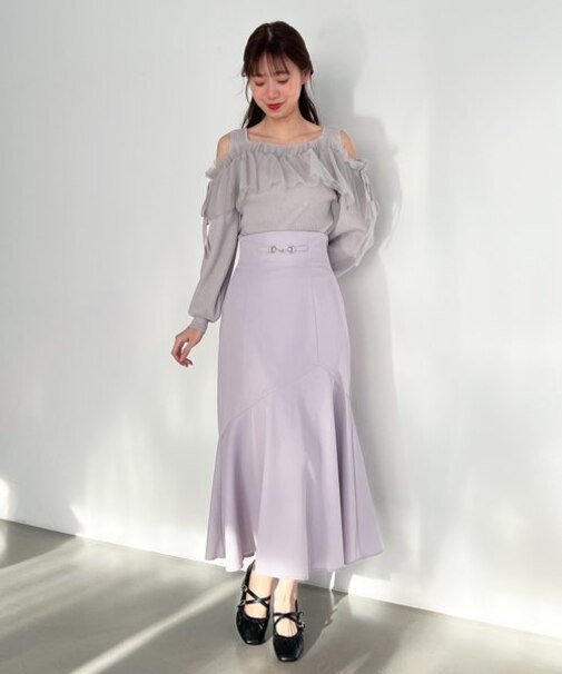 ビット付きマーメイドスカート