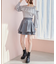 チュールレイヤード肩あきニット