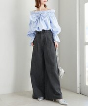 〇タックワイドデニム