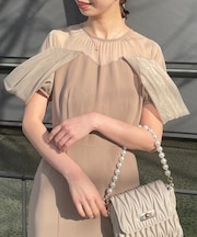 ドレープチュール切替ドレス
