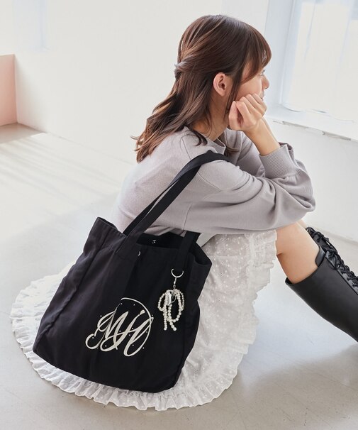 ∞リボンモチーフセットロゴトートバッグ