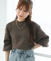 ボリュームスリーブニット