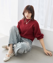 ボリュームスリーブニット