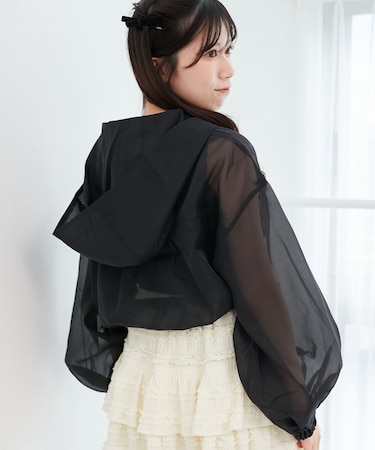 シアーフードブルゾン