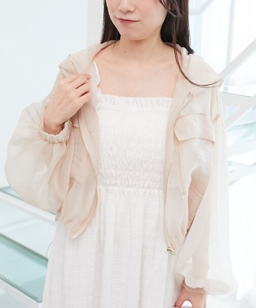 シアーフードブルゾン