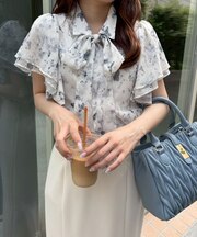 2wayフリルスリーブブラウス