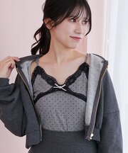 カップ付きローズリボンキャミ