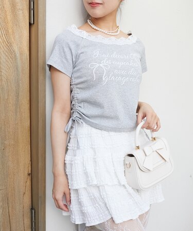 サイドドロストロゴTシャツ