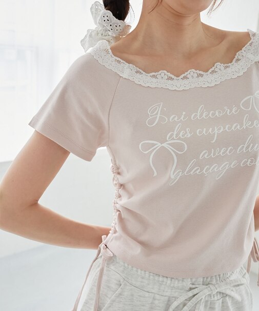 サイドドロストロゴTシャツ