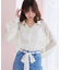 インナー付きドロストシアーブラウス