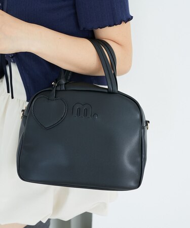 ハートチャームセットスクエアボストン