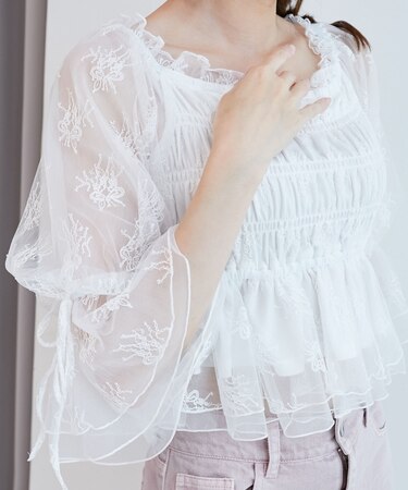 ◎2wayペプラムシアーブラウス