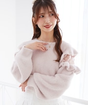 Ladyフリルシャギーニット