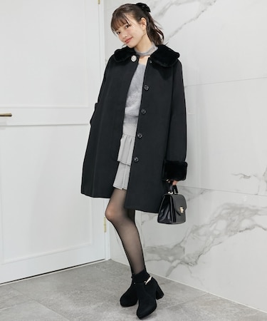 7wayファー×ビジューコート