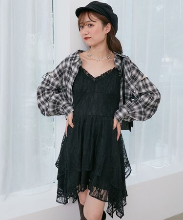 イレヘムティアードミニキャミワンピ