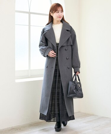 レディロングチェスターコート
