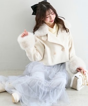 マルチwayフェイクファー付ショートコート