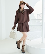 レイヤード風スウェットセットアップ