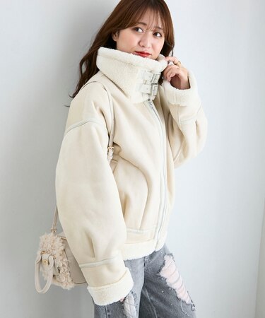 オーバーサイズボアブルゾン