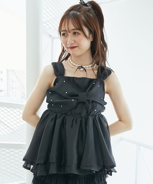 【JUSGLITTY】NEWリボンビスチェ／イエロー♡Sサイズ♡ sweet ribbon bustier～ｽｳｨｰﾄﾘﾎﾞﾝﾋﾞｽﾁｪ | flower／フラワー公式通販