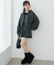 ∞襟付きショートブルゾン