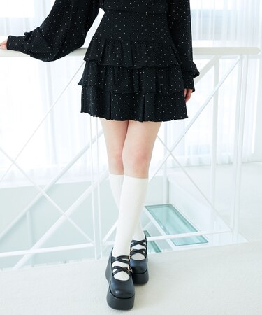 ラインストーンティアードスカパン