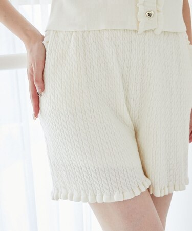 ミニケーブルショートパンツ