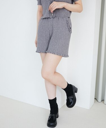 ミニケーブルショートパンツ