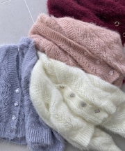 きらふわレーシーパターンカーデ