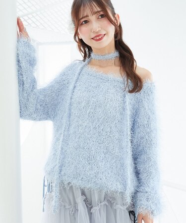 ふわふわシャイニールーズニット