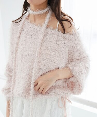 ふわふわシャイニールーズニット