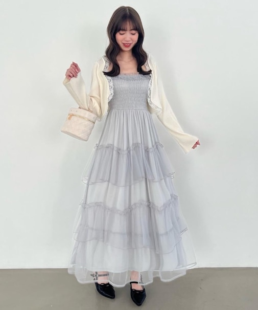 レースフリルカーディガン