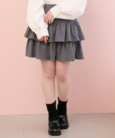 ティアードフリルミニスカパン