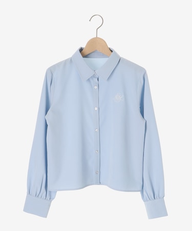 ワンポイントロゴ刺繍シャツ