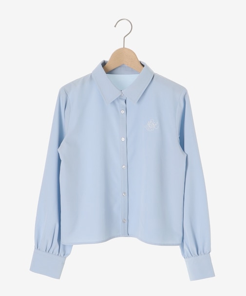 ワンポイントロゴ刺繍シャツ