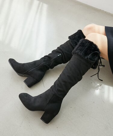 2WAYファーニーハイロングブーツ