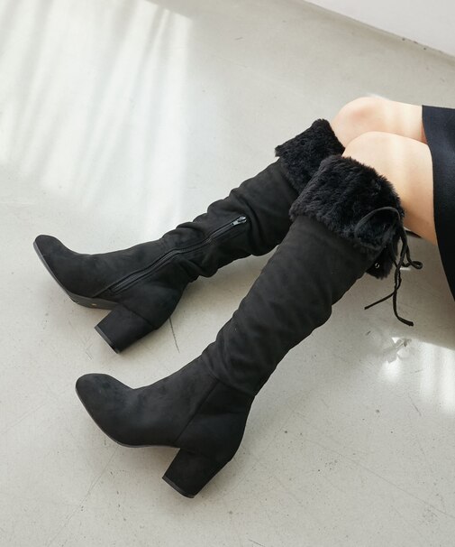 2WAYファーニーハイロングブーツ