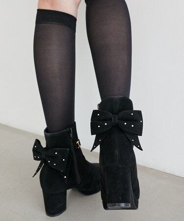 3WAYビジューリボンブーツ