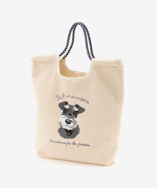 アニマル刺繍ボアトートバッグ