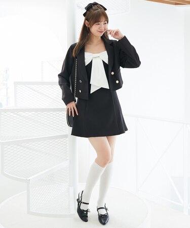 ダブルブレストショートジャケット