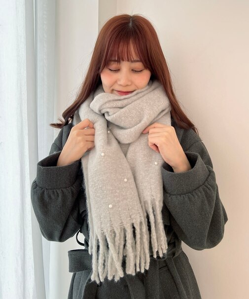 パール付きストール