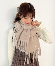 パール付きストール